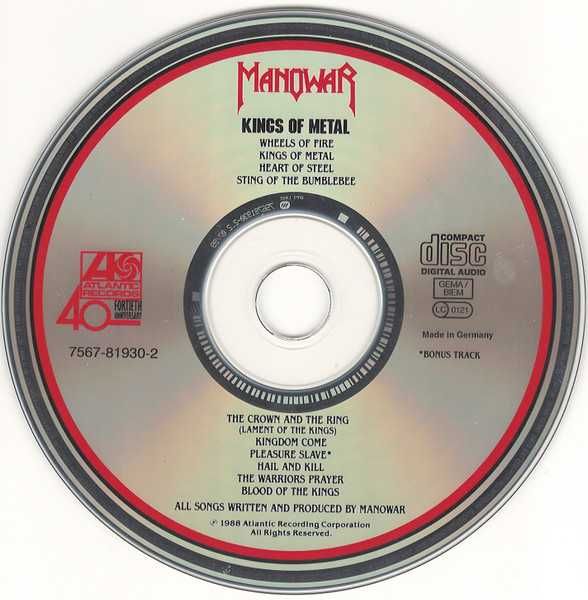 CD Manowar - Kings of Metal 1988
