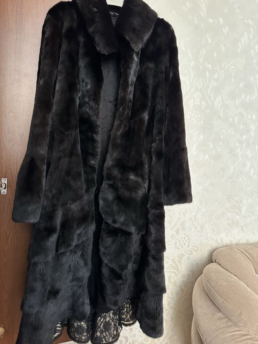 Норковая шуба Черный бриллиант