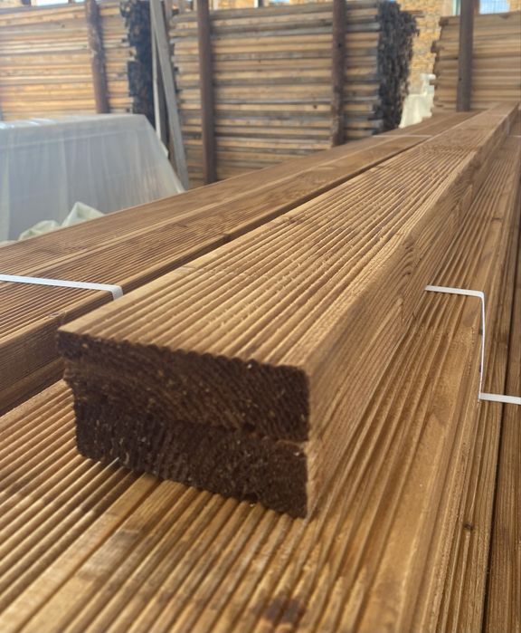 Декинг - подова настилка от смърч 9см