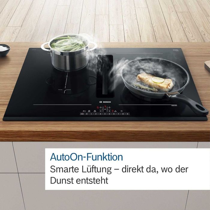 Bosch PKM845F11E Series 6 котлон за вграждане с вграден аспиратор,80см