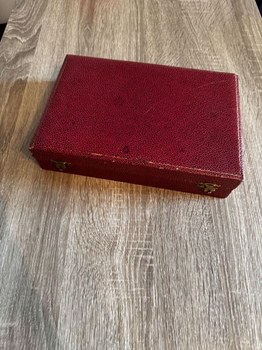 Ретро комплект 6 посребрени лъжички James Ryals Fulwood + нож, кутия