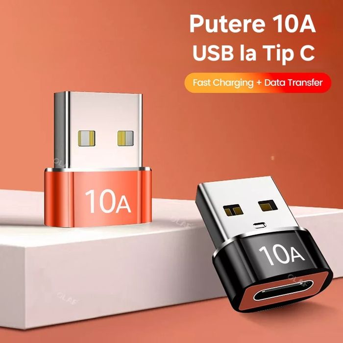 Set 3 adaptori, diferite modele: Usb/UsbC/Iphone. 10A/Transfer Date