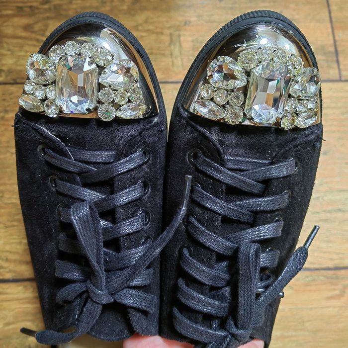 Лоферы со стразами