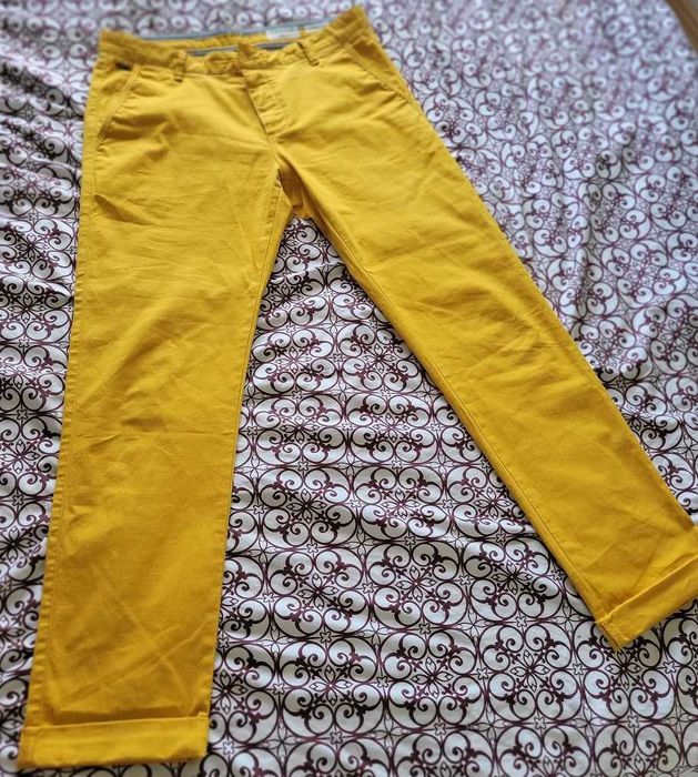 Blugi Pantaloni de bărbați Review L galben