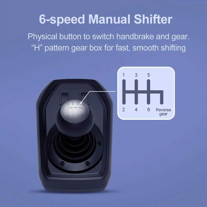 Игровой руль PXN V9 (270°/900°) с тремя педалями и коробкой передач