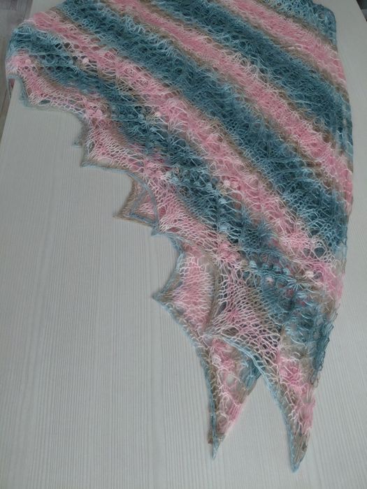 Ажурная шаль хэндмейд