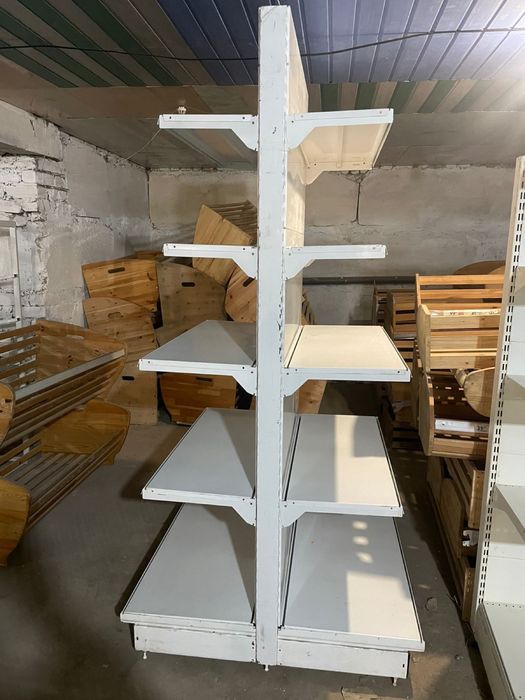 Стеллажи островные двусторонние б/у