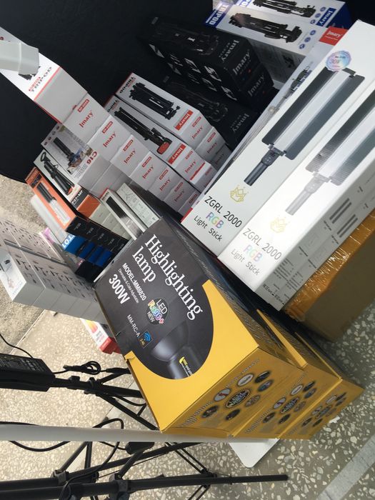 softbox zontik lampa rgb