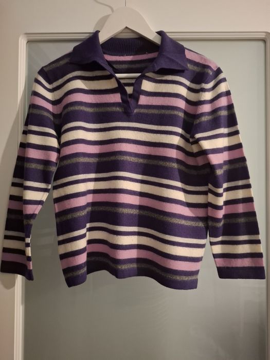 Pulover cu rever 50% lana