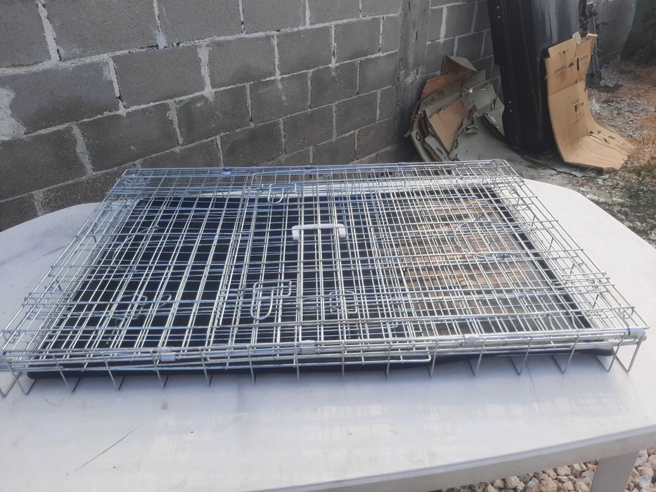 Клетка за куче farmcompany pet сгъваема тежко товарна  с две врати