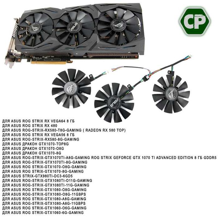 Кулеры вентиляторы для видеокарт