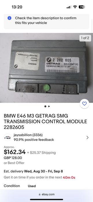 Ecu Calculator Cutie BMW E46 M3 SMG 3.2i