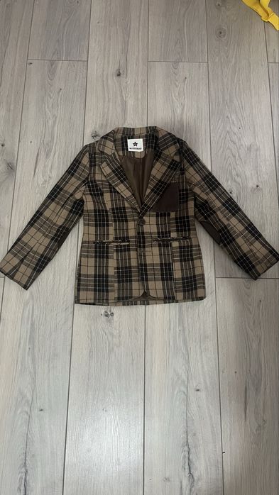 Детский клетчатый пиджак (на 4–5 лет)