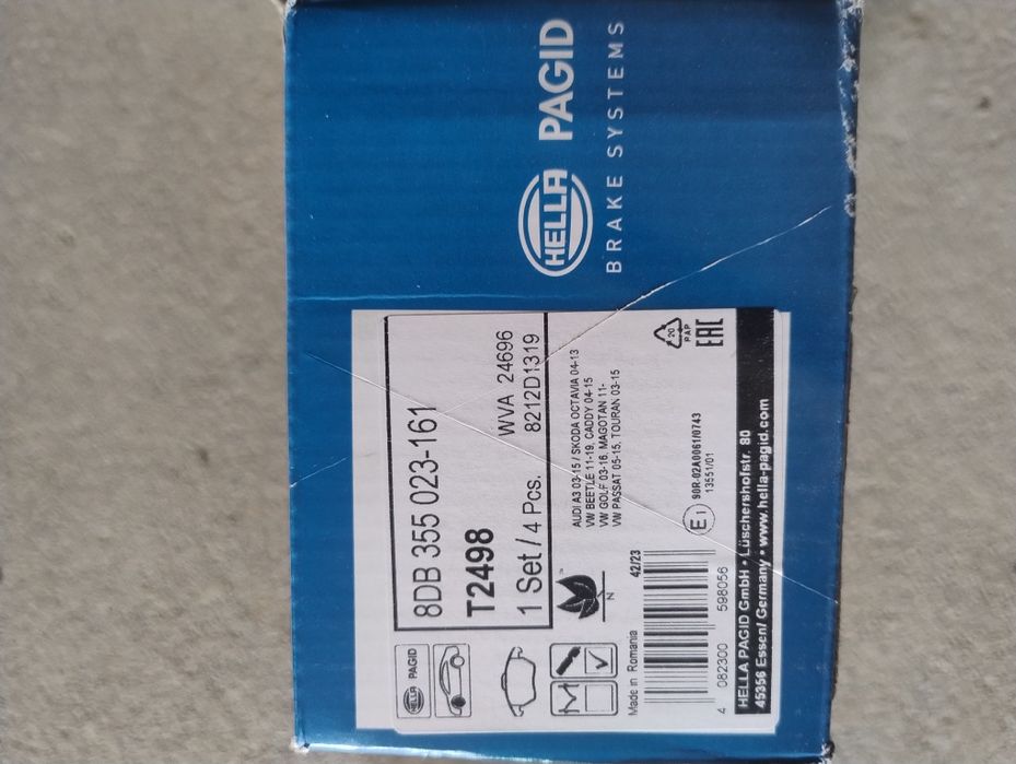 Discuri+ plăcute frână Hella Pagid  - Audi, VW, Skoda, Seat,