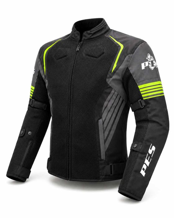 Geacă Moto de Vară PES Grand Air 2.0 cu Protecții CE Level 2 | Certificare AA, Verde