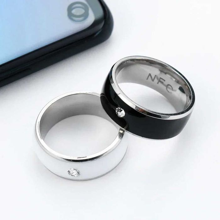 Inel din titan cu NFC