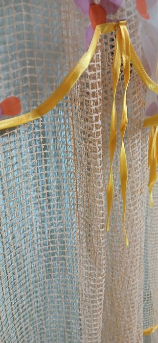 Тюль сетка на кухню на 2 вида.