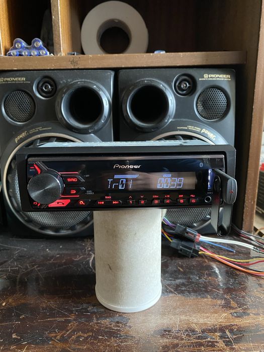 Pioneer MVH-390BT - КЪСО ШАСИ - BLUETOOTH, USB, Aux плеър за кола, авто радио cd сд