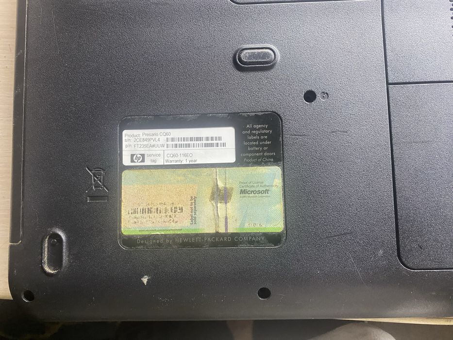 Ноутбук hp compaq 60