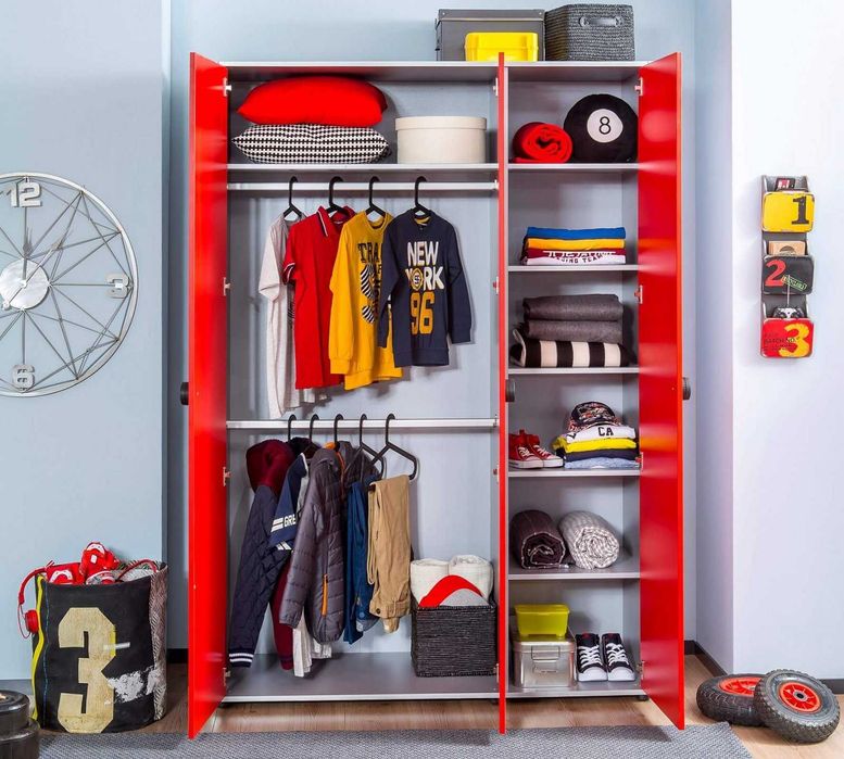 VAND mobila copii KIKA Austria 3piese dulap biblioteca comoda RACE CUP