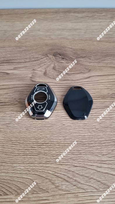 Силиконов кейс за ключ BMW ромбоид черен