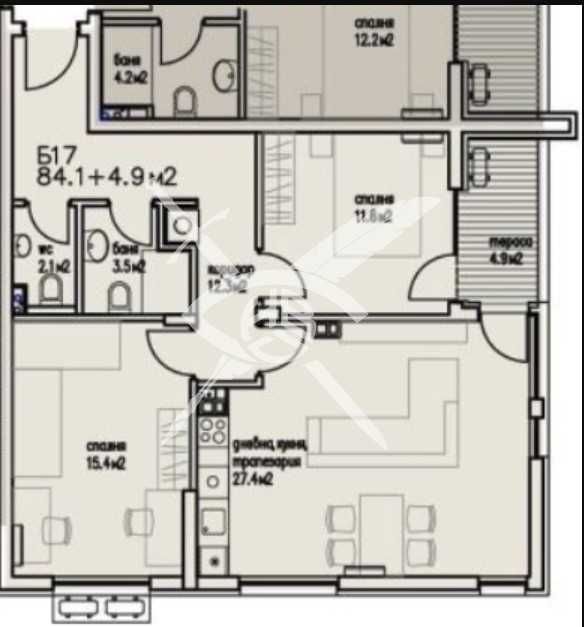 Продава се Тристаен апартамент в Бургас, Сарафово - 86 кв.м за 1322 €/кв.м - Снимка #1