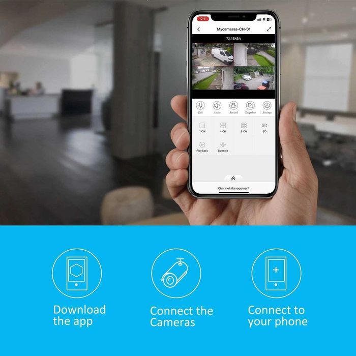 CCTV DVR + 4 Професионални Камери - 5MP , Нощно Зрение ,  SAMSUNG HDD
