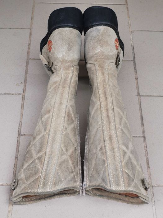 Cizme inalte dama moto chopper biker piele bej HARLEY-DAVIDSON