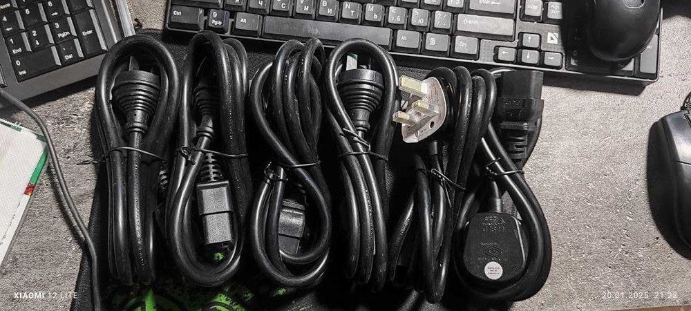 Кабель питания С19 силовые: серверные, для UPS, для майнинга