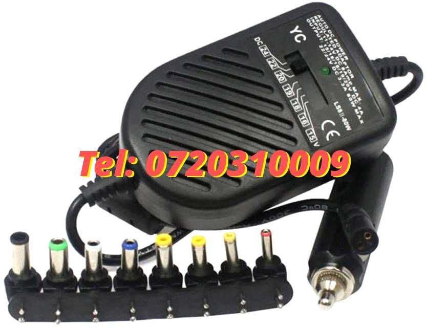 Incarcator Universal Pentru Laptop Pentru Auto Alimentare La 12v
