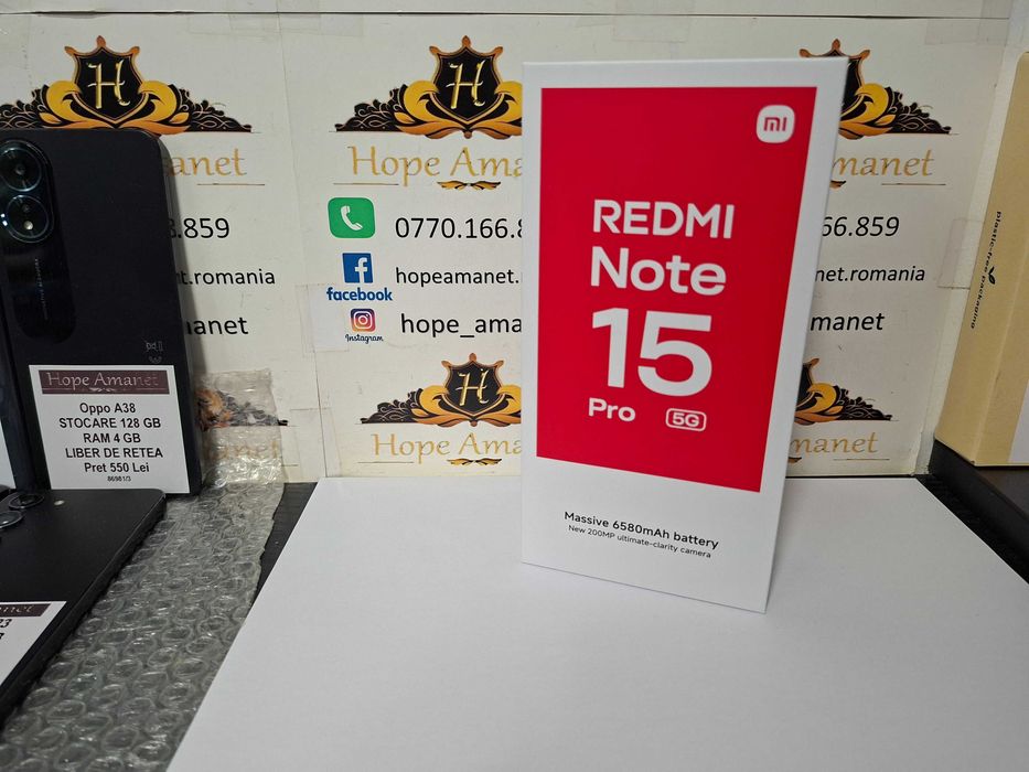 Hope Amanet P10/Redmi Note 15 Pro 256GB Negru - SIGILAT -