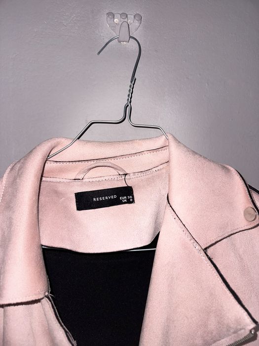 Яке Reserved, цвят розов, еко велур, размер S