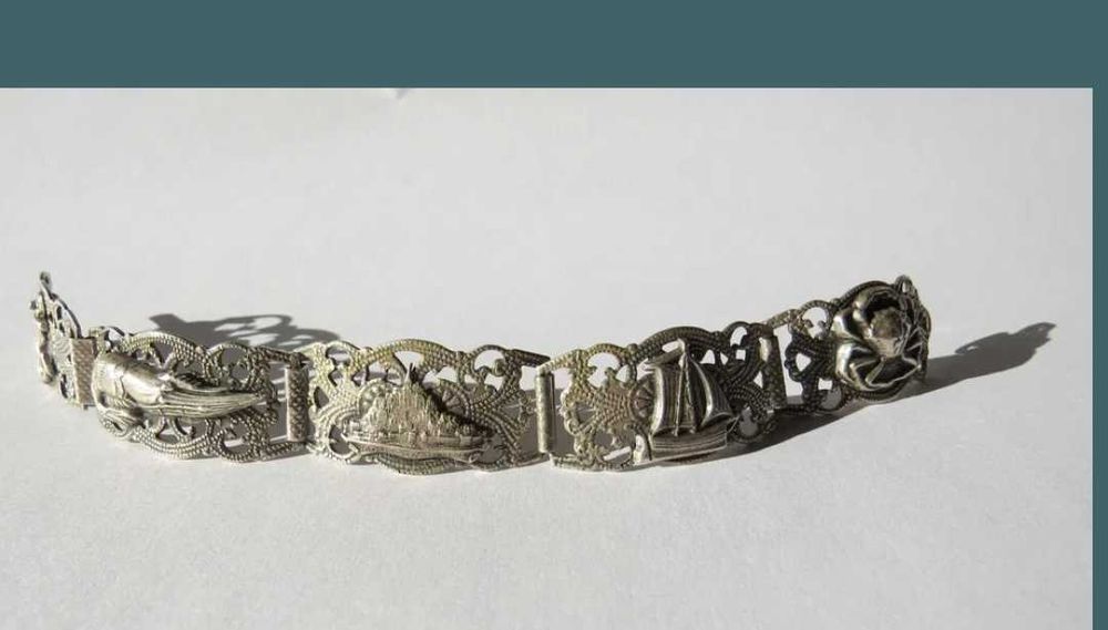 Veche bratara argint masiv , franta,