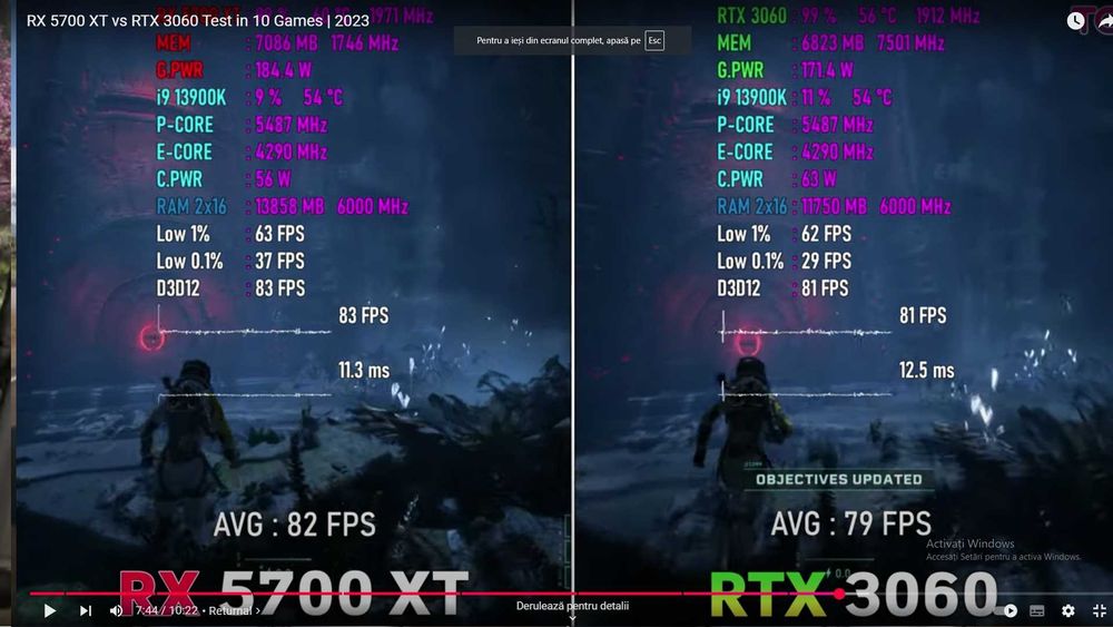 pLca  video Saphire Nitro+ RX 5700 XT 8Gb ddr6 /256 biti - rtx 3060