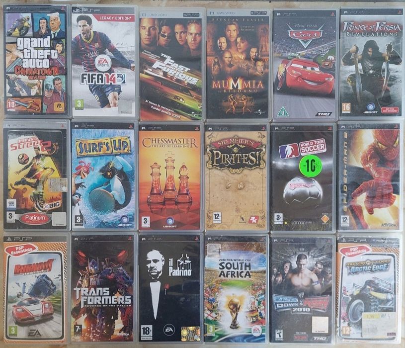 [PSP] Vând 127 jocuri originale pentru PlayStation Portable //poze reale