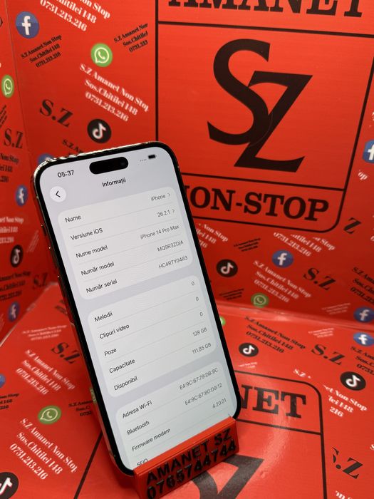 Iphone 14 Pro Max 85% Baterie Amanet SZ Non Stop