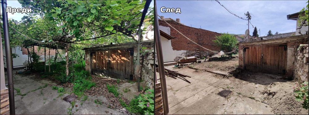 Почистване и поддръжка на дворове, градини и външни пространства.