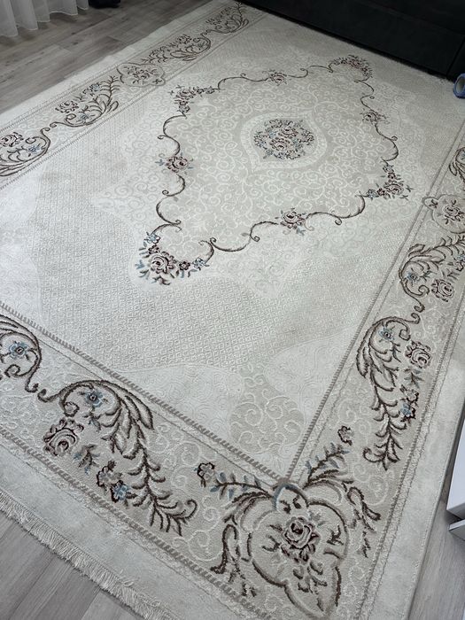 ковер 250x400 белый после химчистки