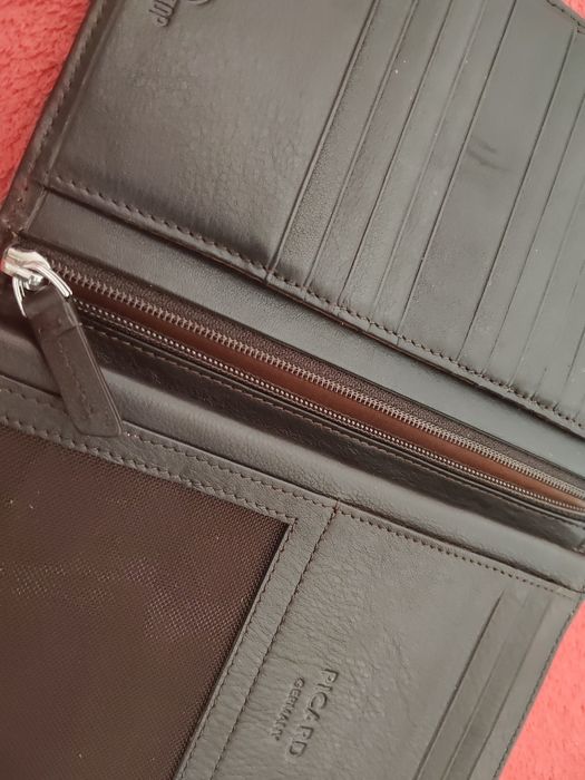Portofel trifold Picard piele vitel