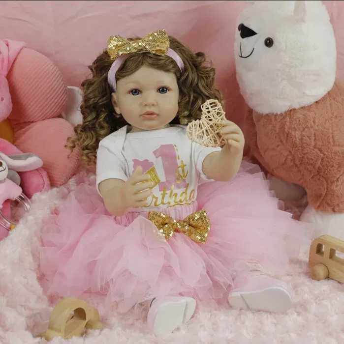 Реалистична кукла, реборн reborn бебе, кукла преродено бебе 55см