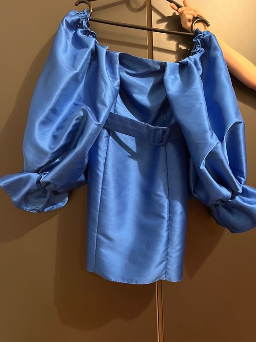 Синее вечернее платье на выпускной, на вечер