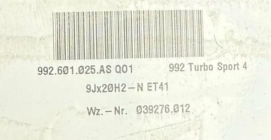 4x Jante Originale Porsche 911 Turbo S 992 20/21”