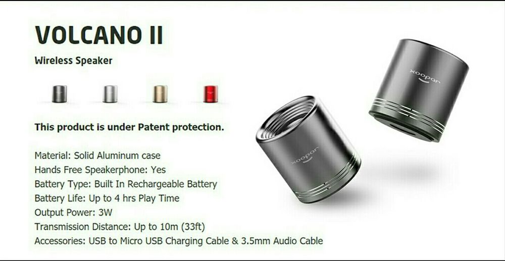 Портативна Тонколона Bluetooth speaker Volcano 2