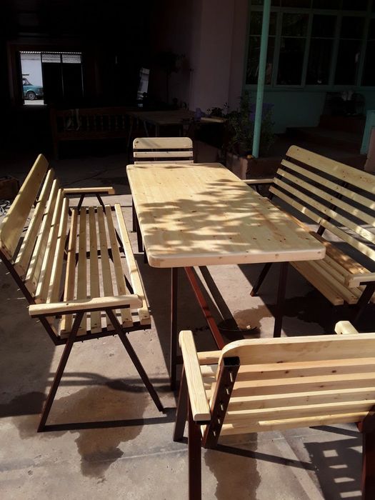 Dachni stol va stul.2×80.170×70.Zakaz olamiz.