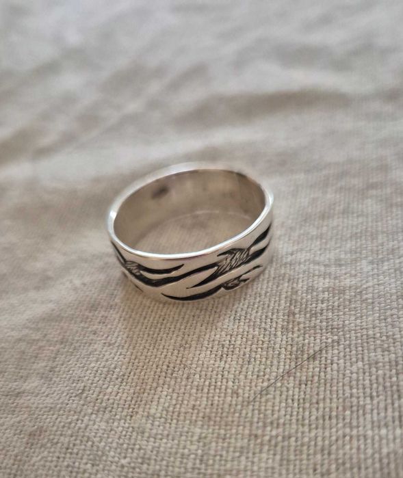 Сребро 925 мъжка сребърна халка/пръстен