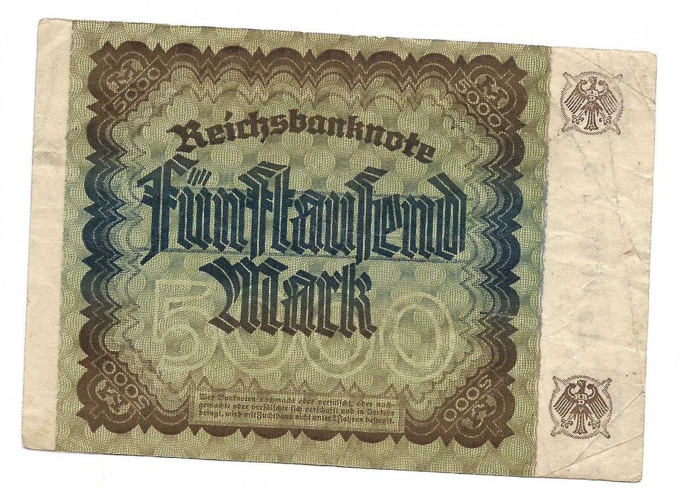 Super bancnota / bancnote vechi Germania Deutsches Reich numismatica