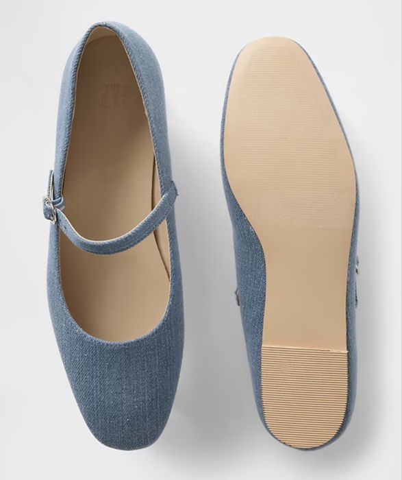 Gap, denim mary jane flats