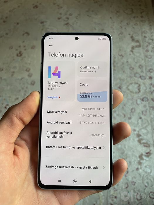 Redmi Note 13 8/128Gb sotiladi!