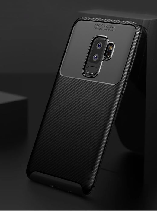Husa Din Silicon Carbon Neagra - Samsung S9 S9 S10 Plus