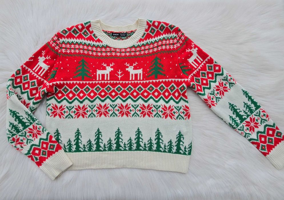 Дамски Коледен пуловер М-Л